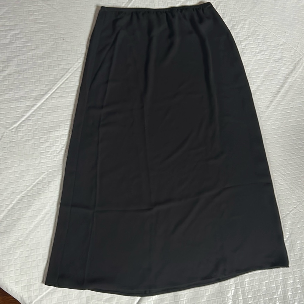Mimu Maxi black sheer slip skirt